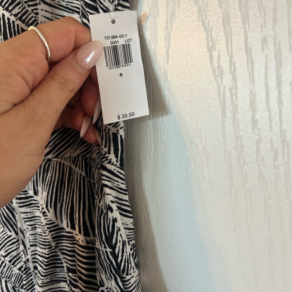 Black and white printed jumpsuit - Picture 4 of 4